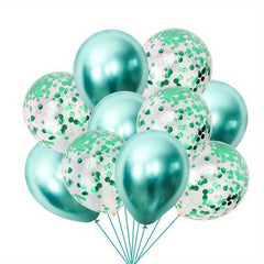 10pcs Balloon Set Glitter and Metal Balloons for Home Decor