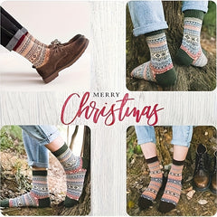 5 Pairs Geometric Pattern Mid Tube Socks, Women's Stockings