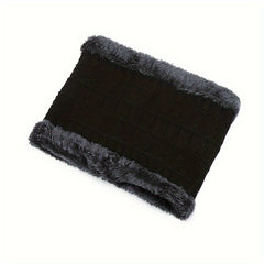 Men's Knit Beanie & Scarf Set - Warm Winter Ear Protection Hat