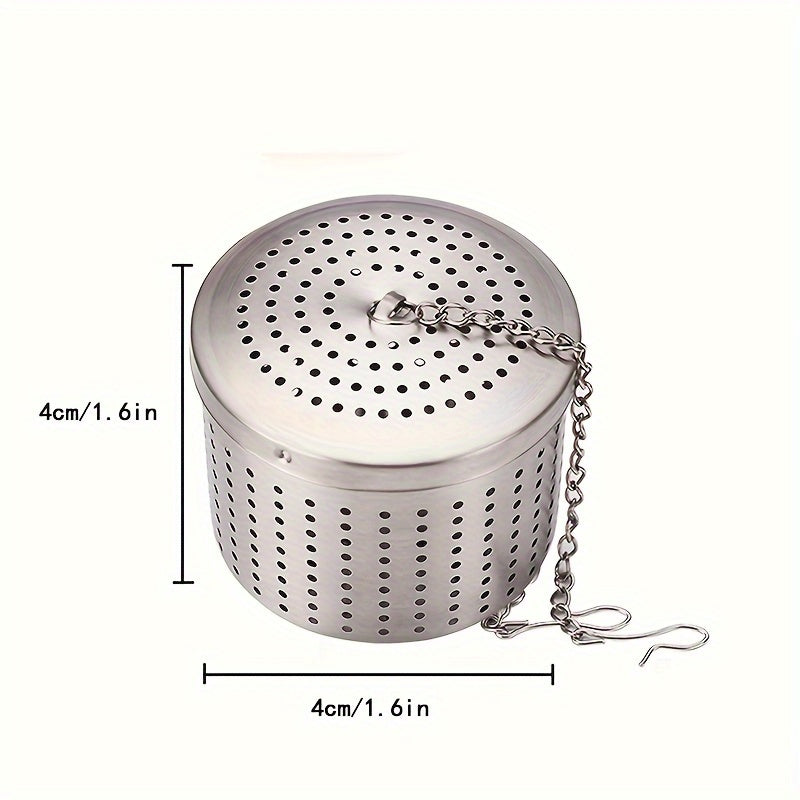 Stainless Steel Tea Strainer Infuser with Fine Mesh and Chain Hook