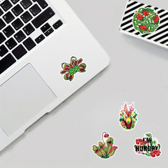 50pcs Green Graffiti Stickers For Insect Plants Journals Mobiles Skateboards