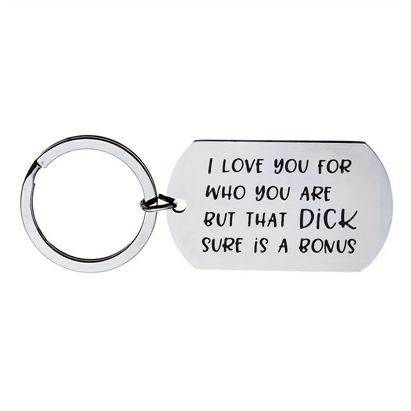 Creative Letter Keychain Couple Stainless Steel Holiday Husband Gift