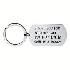 Creative Letter Keychain Couple Stainless Steel Holiday Husband Gift