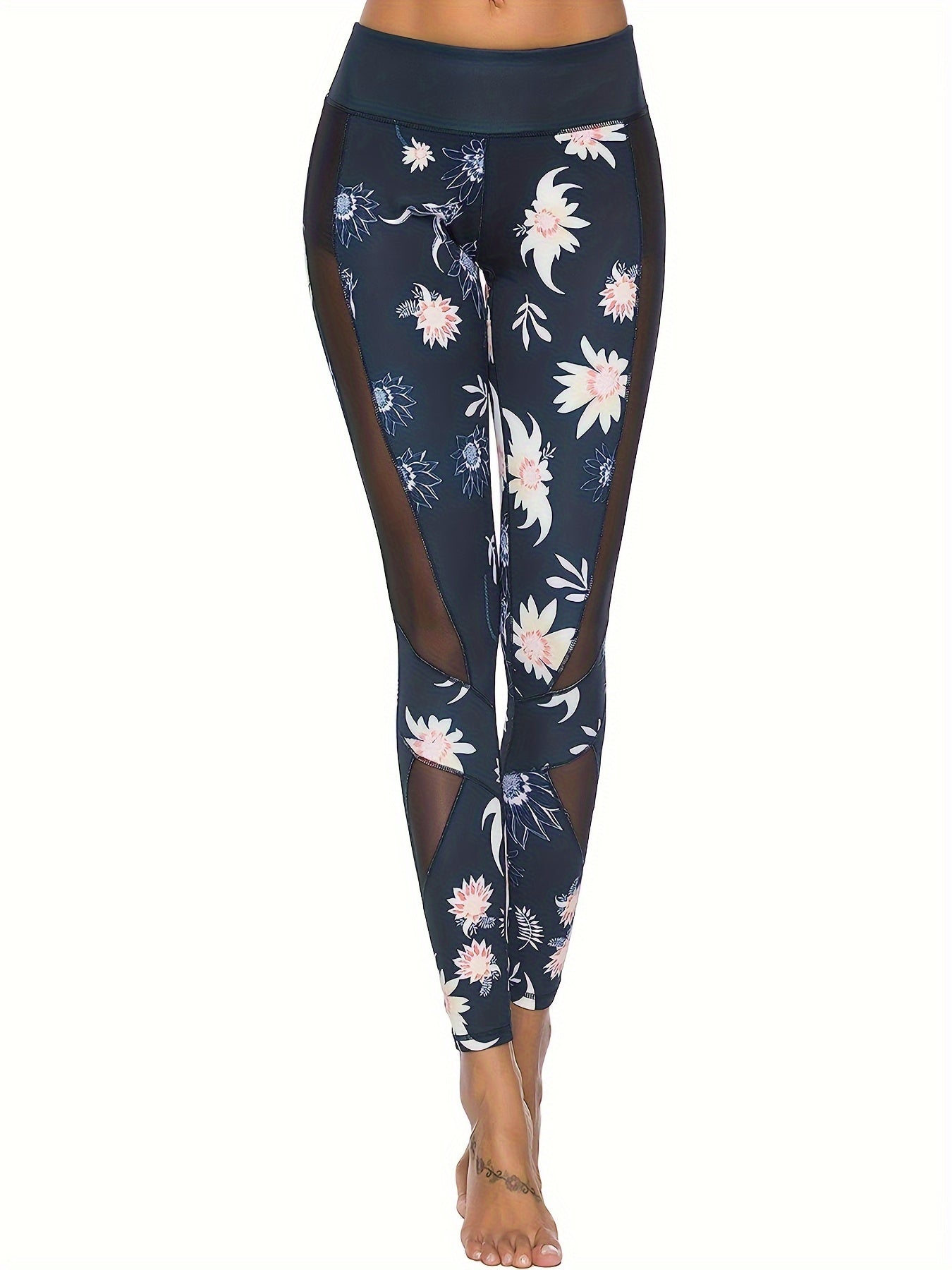Floral Print Yoga Pants Quick Dry Fitness Leggings