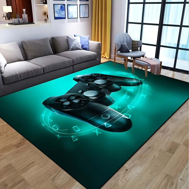 3D Gaming Area Rug Living Room Gamepad Carpet Bedroom Decoration