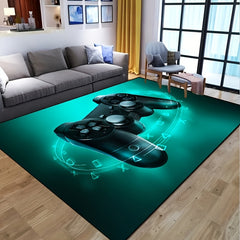 3D Gaming Area Rug Living Room Gamepad Carpet Bedroom Decoration