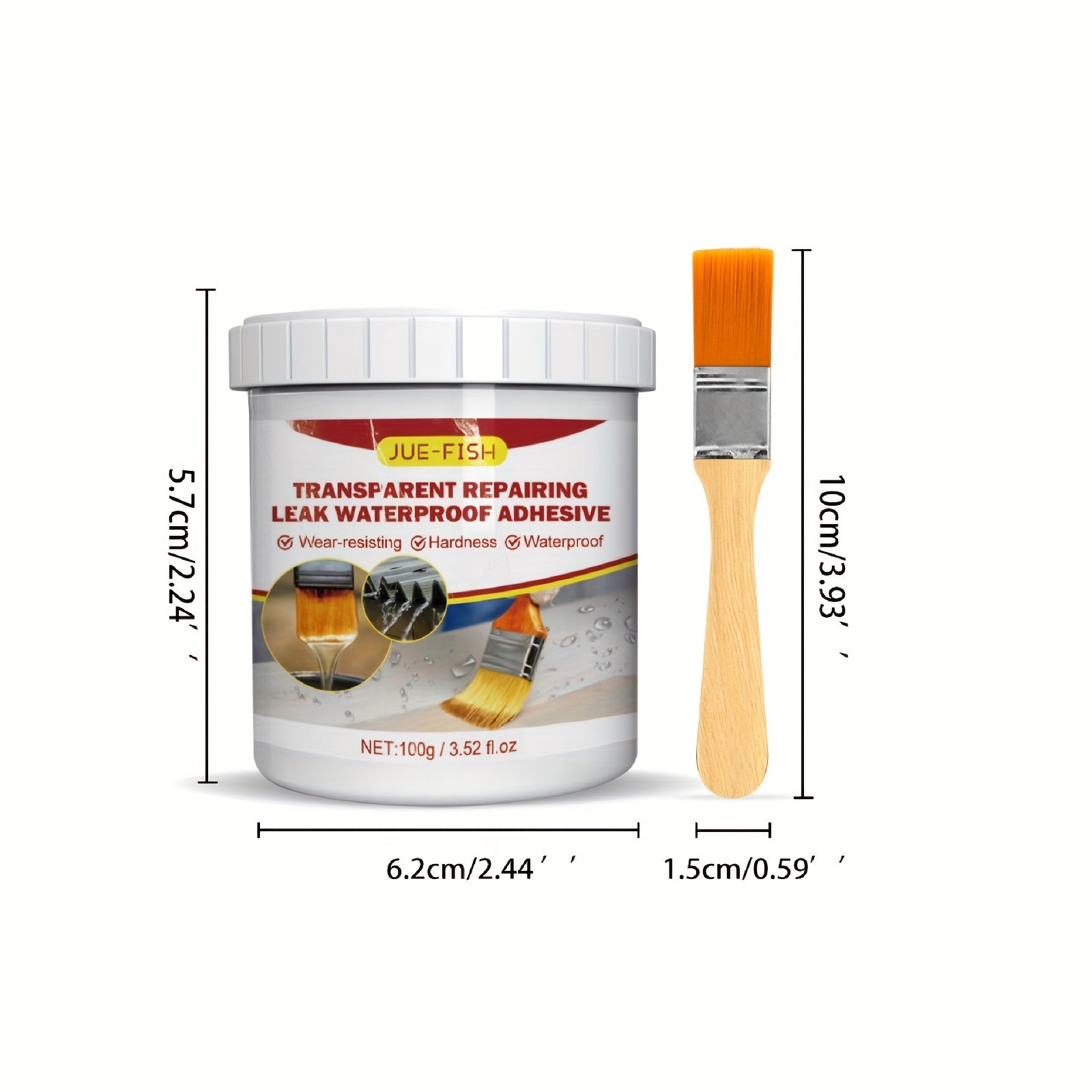 2pcs Waterproof Adhesive Transparent Coating Leak Repair