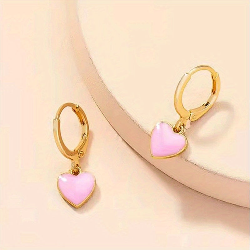 Heart Drop Earrings for Girls, Holiday Birthday Graduation Party Gift