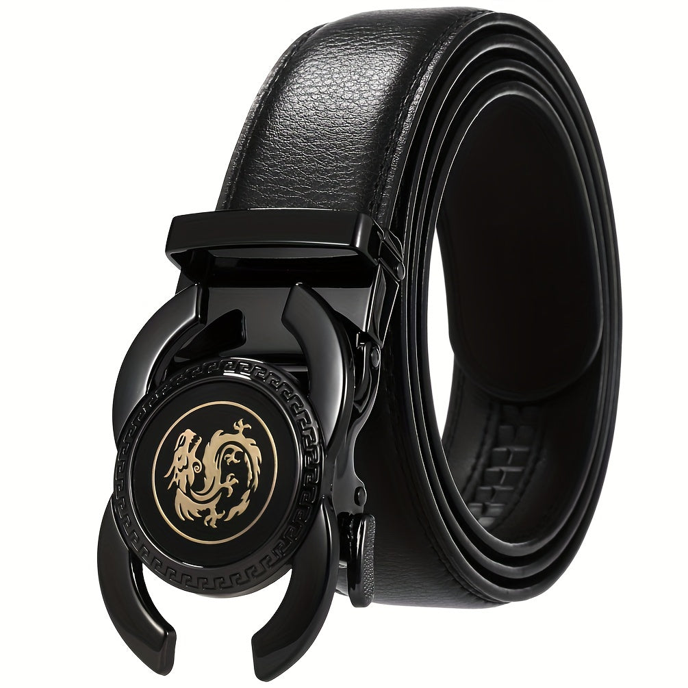 Men's Automatic Buckle Cowhide Leather Belt