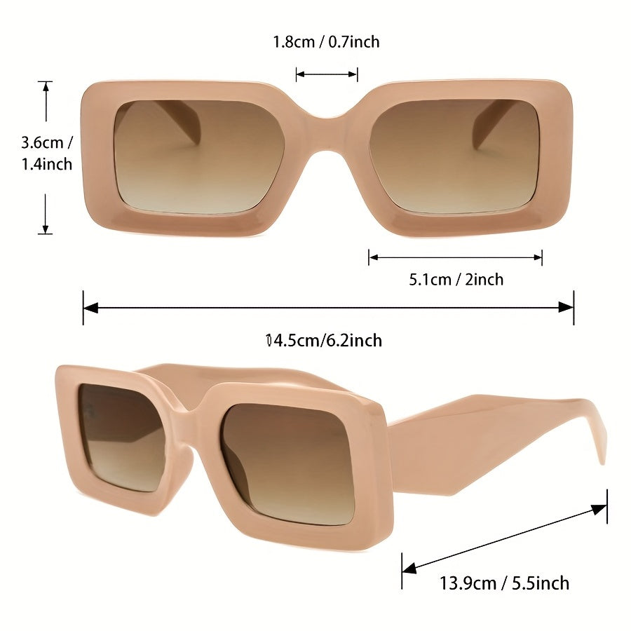 Y2K Square Glasses Hip-hop Block Glasses UV400