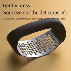 Stainless Steel Manual Garlic Crusher Vegetable Cutter Kitchen Supplies