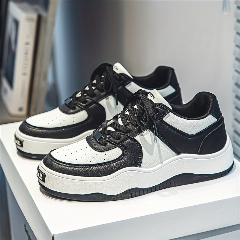 Men's Lace up Contrasting Sneakers Skate Shoes
