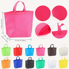12 Reusable Tote Bags Non-woven Shopping Party Gift Bags