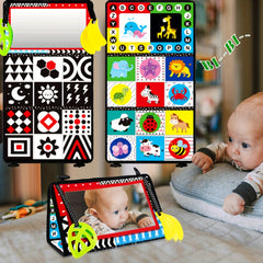 Kids' Recognition Mirror Cloth Book - High Contrast Patterns