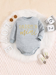 Baby Boy's Triangle Bodysuit with DADDY'S MINI Print