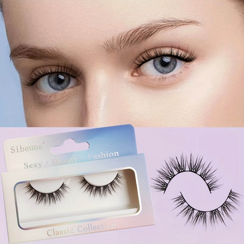 Natural Fluffy Faux Mink Lashes Soft Wispy Extension With Box