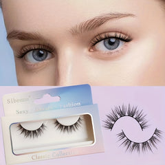 Natural Fluffy Faux Mink Lashes Soft Wispy Extension With Box