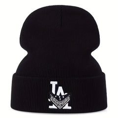 Fashionable Sport Windproof Knit Beanie Hat With 3D Embroidery