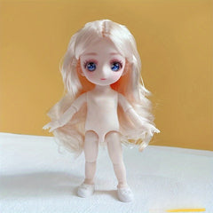 16cm Girl Doll 1/8 BJD Doll with Movable Joints Nude Body And Realistic Eyes