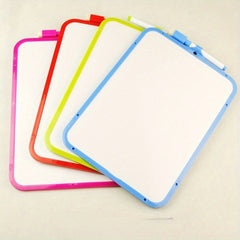 Dual Sided Dry Erase Board Portable with Eraser Holder Pastel Colors Pink Green