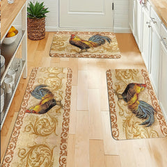 Farm Chicken Floor Mat Absorbent Kitchen Rug Anti-slip Carpet Home Decor