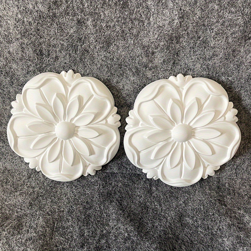 Plaster Carving Decals PU Hollow Finely Carved Wall Stickers