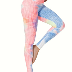 Tie Dye High Waist Yoga Leggings Hip Lifting Sports Pants