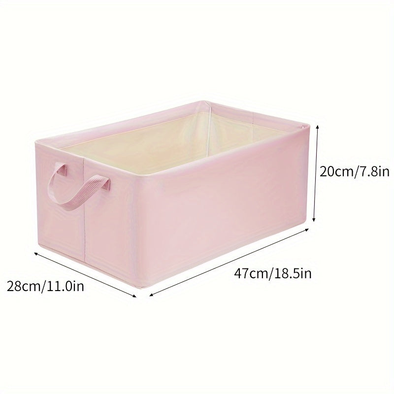 Clothes Storage Box With Handles & Support Rack Durable Storage Basket