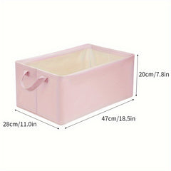 Clothes Storage Box With Handles & Support Rack Durable Storage Basket