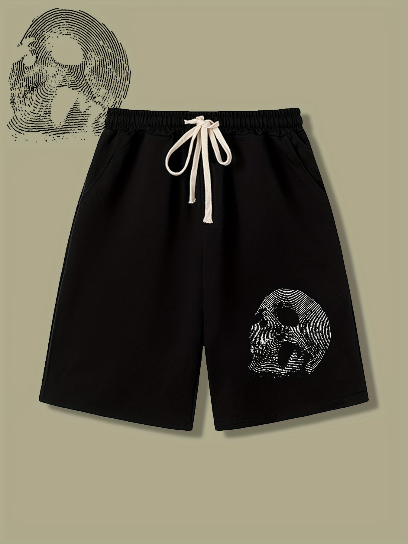 Men's Printed Casual Pants with Drawstring