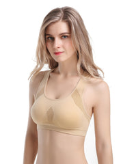 Mesh Hole Sports Bra Cut Out Shockproof Intimates Bra