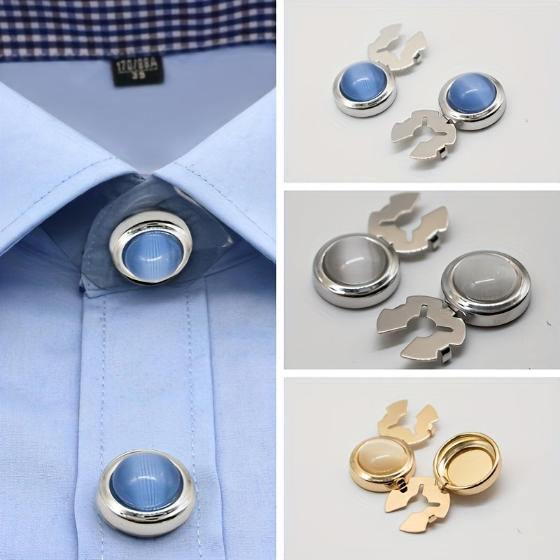 Copper Cat Eye High End Button Pair for Men's Shirts
