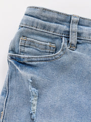 Girls Distressed Denim Shorts for Outdoor Summer Beach Kids