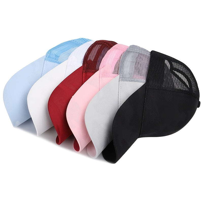 Distressed Criss Cross Ponytail Baseball Cap for Girls