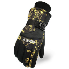 Men's Windproof Thermal Ski Gloves for Outdoor Activities