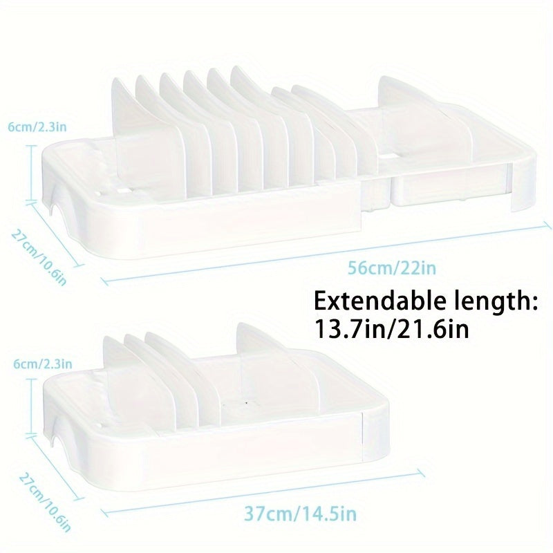 Food Container Lid Organizer With Expandable Dividers