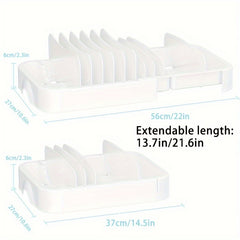 Food Container Lid Organizer With Expandable Dividers