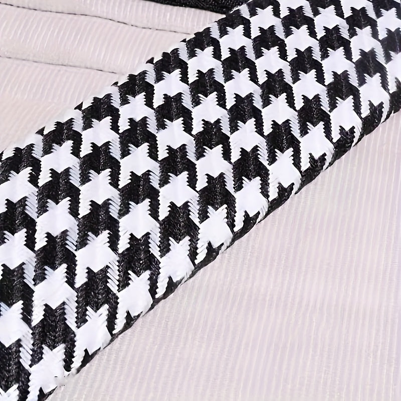 Camellia Car Seat Belt Shoulder Protector High-end Ladies Houndstooth Safe Belt