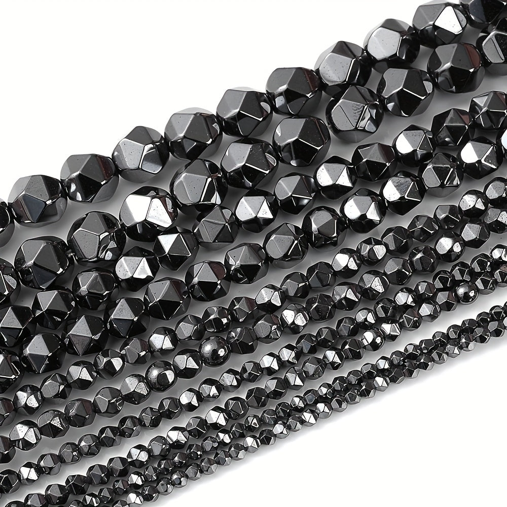 Hematite Crystal Faceted Beads 2 3 4 6 8mm Jewelry Making Findings DIY Bracelet