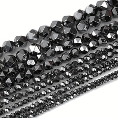 Hematite Crystal Faceted Beads 2 3 4 6 8mm Jewelry Making Findings DIY Bracelet