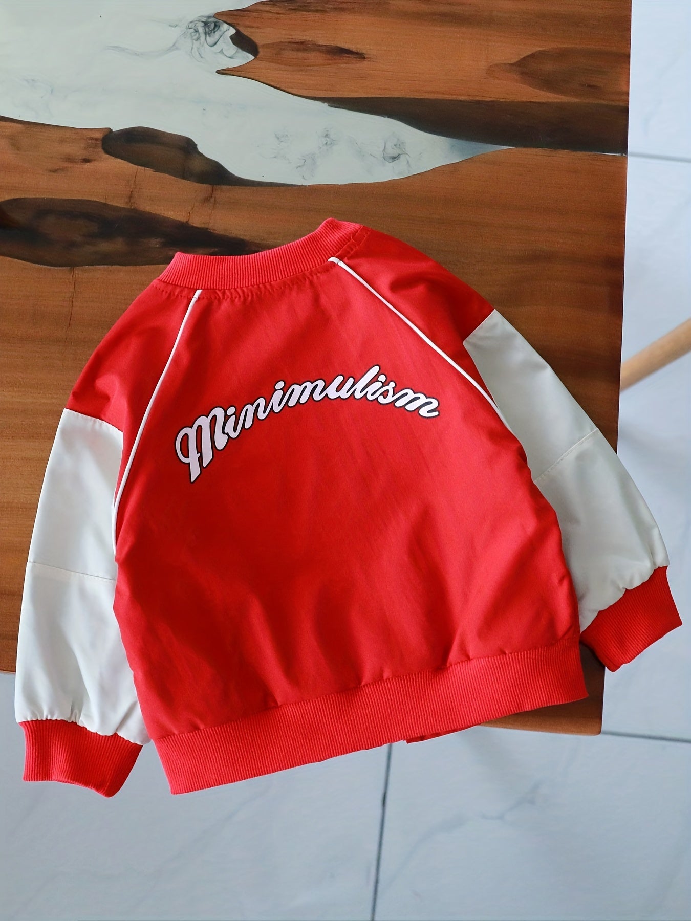 Kids Varsity Jackets Zip Up Long Sleeve Baseball Uniforms
