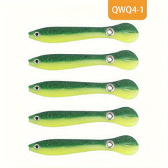 Soft Bait Silicone Fishing Lures 5pcs 100mm Bionic Freshwater Saltwater