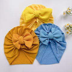Baby Girls Twill Bubble Bow Turban Soft Hair Wrap Headband