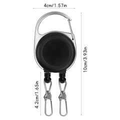 2pcs Retractable Key Chain 360 Rotation Easy Access Security