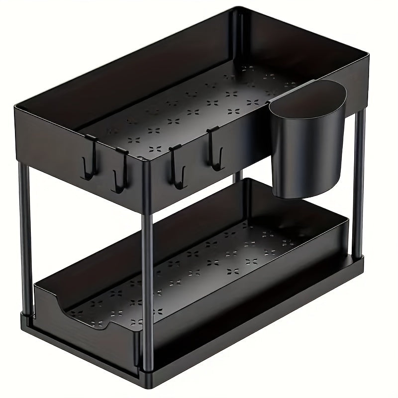 Kitchen Sink Shelf Under Counter Top Pull-out Storage Shelf