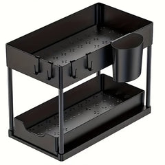 Kitchen Sink Shelf Under Counter Top Pull-out Storage Shelf