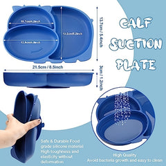 Silicone Divided Plate With Suction Cup, Baby and Toddler Dish