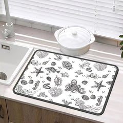 1Pc Drain Pad Absorbent Non Slip Sink Countertop Protector