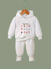 Cakes & GOD SAYS I AM Pattern 2pcs Activewear Sets For Girls