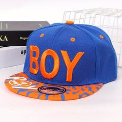 Boy Embroidery Unisex Baseball Cap Hip Hop Snapback Hat Adjustable